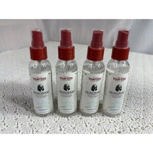 Lot Of 4 NEW Thayers Unscented Witch Hazel Deodorant Aloe Vera Formula 4 oz each
